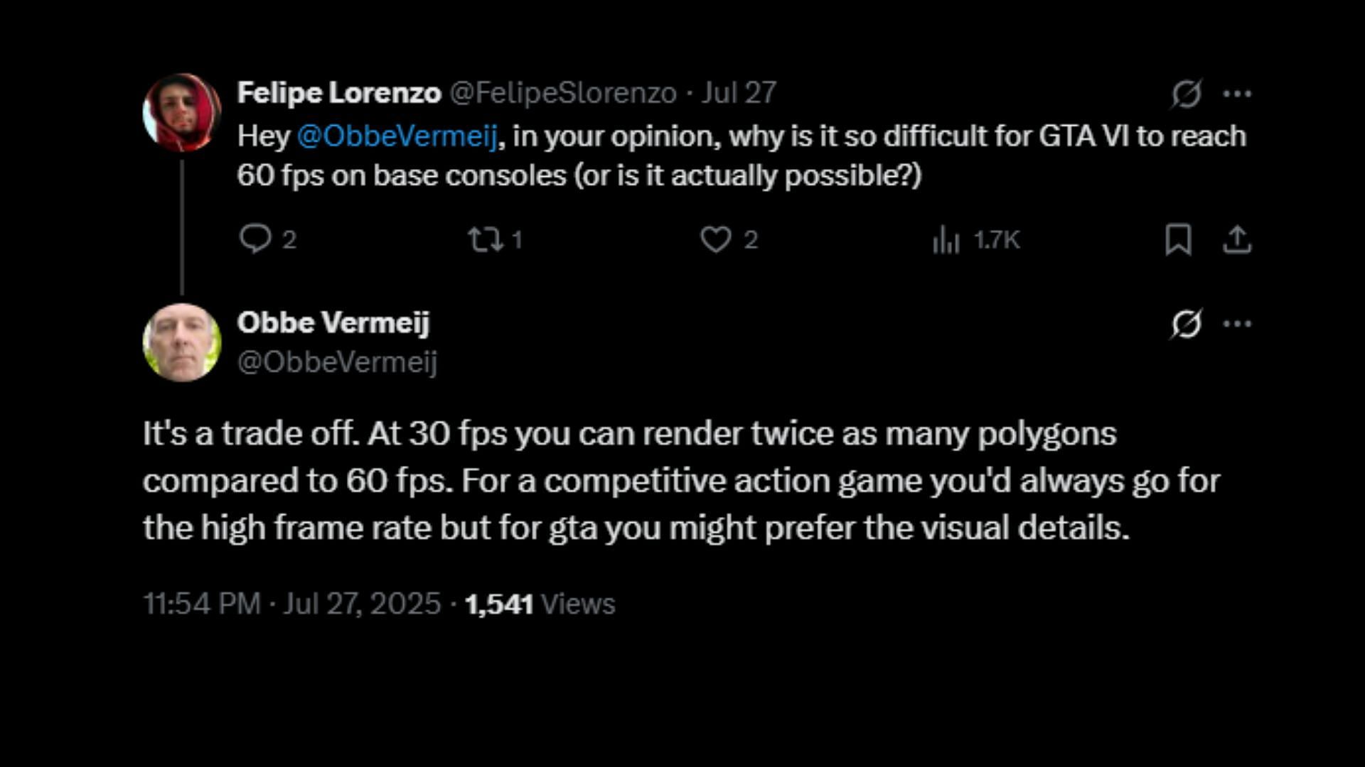 Ex-Rockstar dev talks about the trade-off between performance and visuals (Image via Rockstar Games)